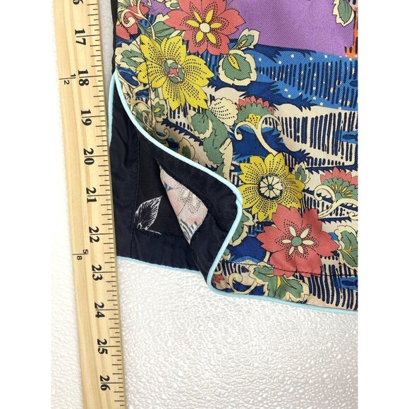 Johnny Was Womens Large Luna Colorful Silk Floral Geometric Boho Shift Dress - Picture 8 of 11